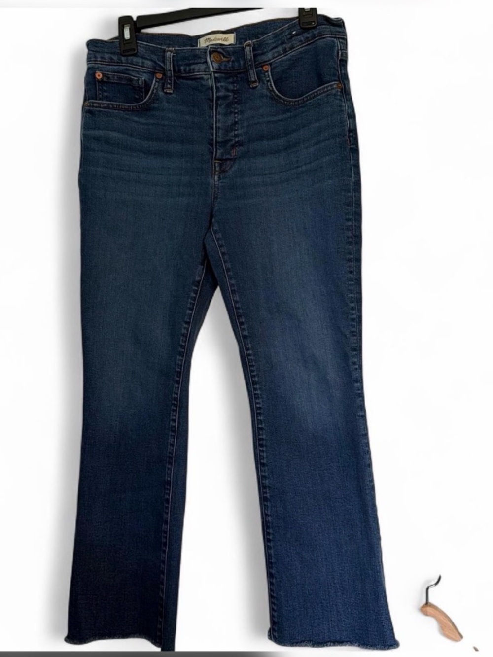 Madewell High Rise Kick Out Denim Jeans- Women's 29 Raw edge Hem